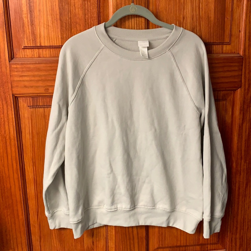 H&M Taupe/Cream Crewneck Sweatshirt